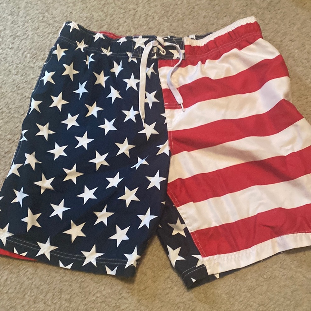 USA Flag Swim Trunks
